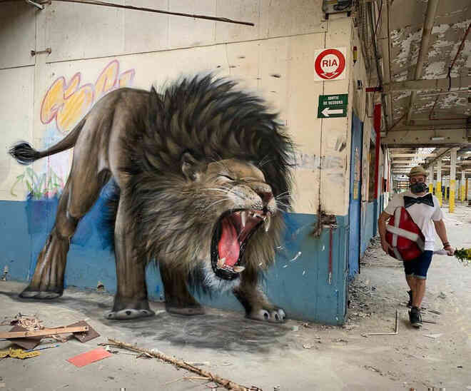 Những bức vẽ Graffiti 3D không dành cho người yếu tim - Ảnh 11. Những bức vẽ Graffiti 3D không dành cho người yếu tim - Ảnh 11.