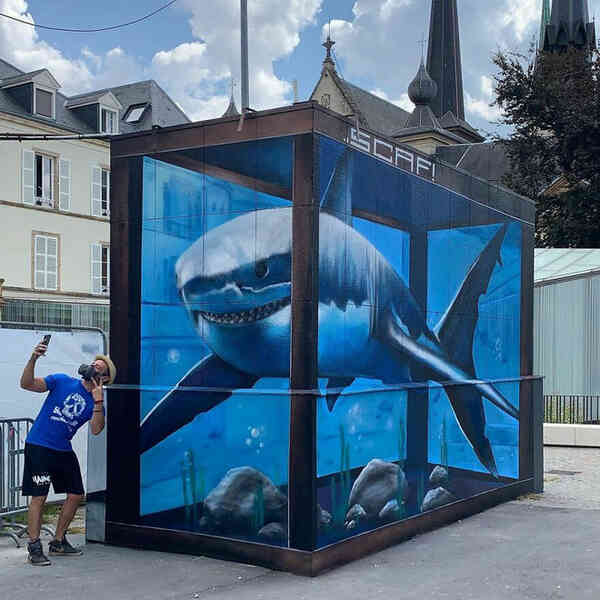 Những bức vẽ Graffiti 3D không dành cho người yếu tim - Ảnh 15. Những bức vẽ Graffiti 3D không dành cho người yếu tim - Ảnh 15.