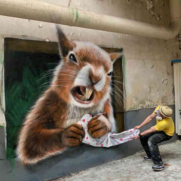Những bức vẽ Graffiti 3D không dành cho người yếu tim - Ảnh 6. Những bức vẽ Graffiti 3D không dành cho người yếu tim - Ảnh 6.