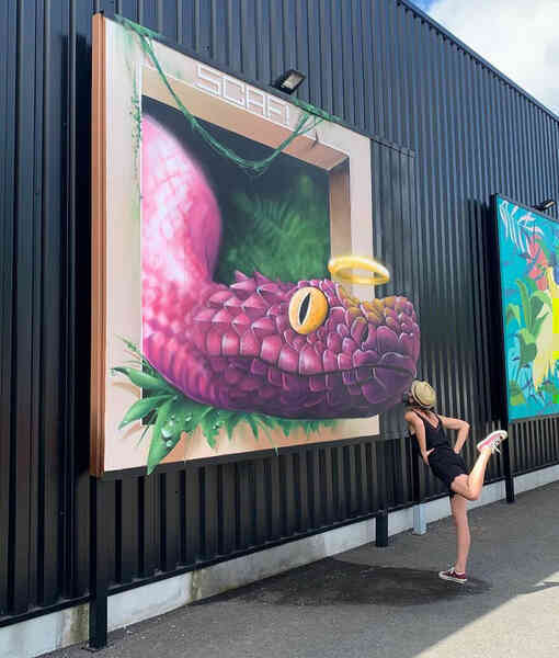 Những bức vẽ Graffiti 3D không dành cho người yếu tim - Ảnh 7. Những bức vẽ Graffiti 3D không dành cho người yếu tim - Ảnh 7.