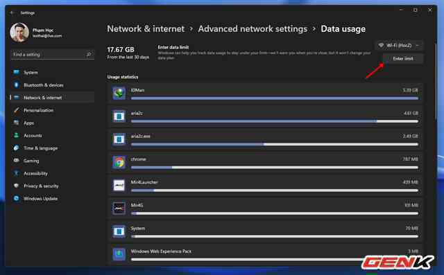 Đang sử dụng kết nối internet trả tiền theo lưu lượng? Tính năng này của Windows 11 sẽ là món quà dành cho bạn - Ảnh 5. Đang sử dụng kết nối internet trả tiền theo lưu lượng? Tính năng này của Windows 11 sẽ là món quà dành cho bạn - Ảnh 5.