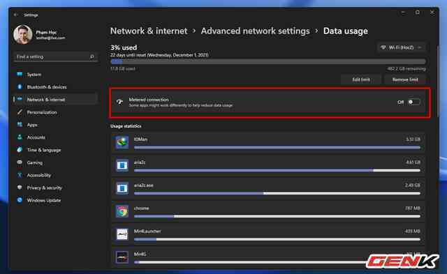 Đang sử dụng kết nối internet trả tiền theo lưu lượng? Tính năng này của Windows 11 sẽ là món quà dành cho bạn - Ảnh 8.