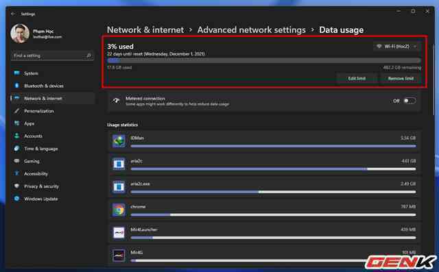 Đang sử dụng kết nối internet trả tiền theo lưu lượng? Tính năng này của Windows 11 sẽ là món quà dành cho bạn - Ảnh 9.