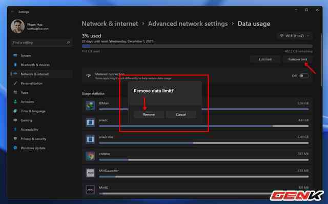 Đang sử dụng kết nối internet trả tiền theo lưu lượng? Tính năng này của Windows 11 sẽ là món quà dành cho bạn - Ảnh 10. Đang sử dụng kết nối internet trả tiền theo lưu lượng? Tính năng này của Windows 11 sẽ là món quà dành cho bạn - Ảnh 10.