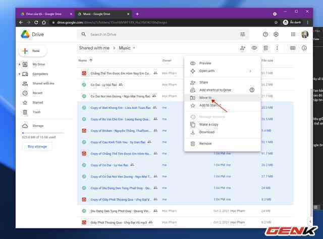 Cách sao chép và di chuyển dữ liệu giữa 02 tài khoản Google Drive - Ảnh 11. Cách sao chép và di chuyển dữ liệu giữa 02 tài khoản Google Drive - Ảnh 11.