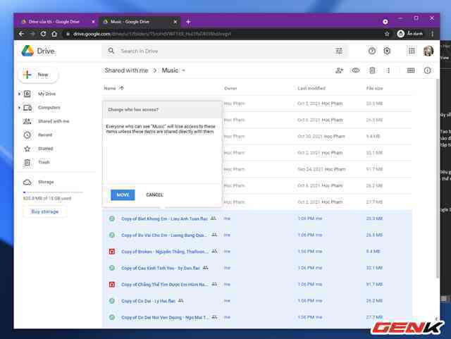 Cách sao chép và di chuyển dữ liệu giữa 02 tài khoản Google Drive - Ảnh 13. Cách sao chép và di chuyển dữ liệu giữa 02 tài khoản Google Drive - Ảnh 13.