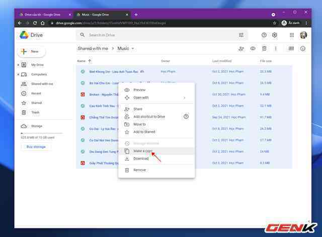 Cách sao chép và di chuyển dữ liệu giữa 02 tài khoản Google Drive - Ảnh 9. Cách sao chép và di chuyển dữ liệu giữa 02 tài khoản Google Drive - Ảnh 9.