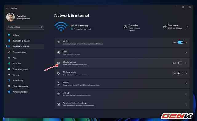 Biến máy tính Windows 11 thành điểm phát sóng Wi-Fi cho smartphone - Ảnh 3.