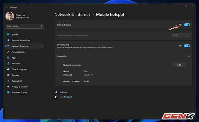 Biến máy tính Windows 11 thành điểm phát sóng Wi-Fi cho smartphone - Ảnh 7.