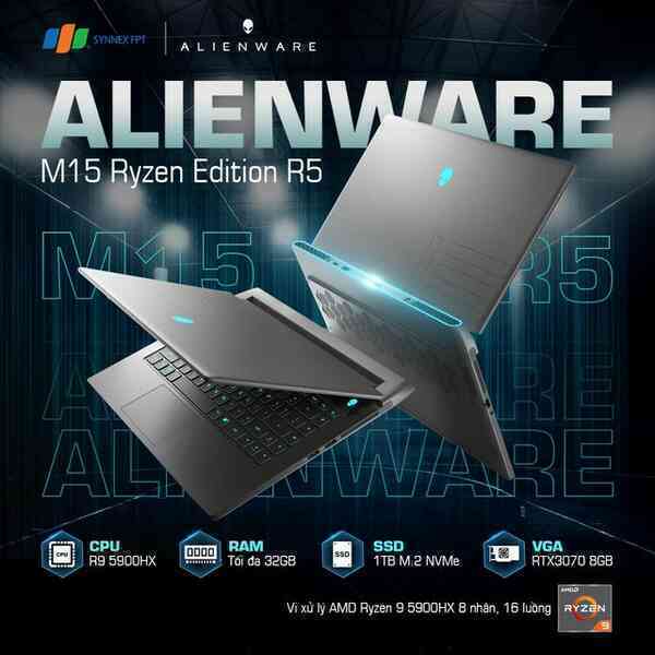 Laptop Dell Alienware M15 R5&R6 – lựa chọn xứng tầm cho phân khúc laptop gaming cao cấp?