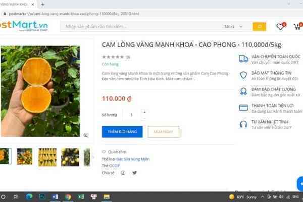 Lên sàn mua cam “xịn”, bà nội trợ  khỏi lo “mất tiền mua bực vào thân”