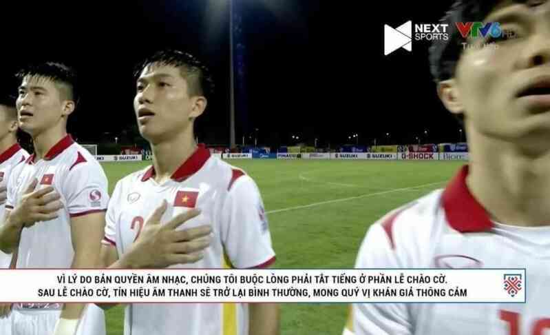 Quốc ca trận đấu Việt Nam - Lào tại AFF Cup bị tắt vì lý do bản quyền, dân mạng 