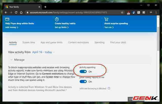 Kiểm soát việc sử dụng máy tính của trẻ nhỏ với tính năng có sẵn trên Windows 10 - Ảnh 8. Kiểm soát việc sử dụng máy tính của trẻ nhỏ với tính năng có sẵn trên Windows 10 - Ảnh 8.