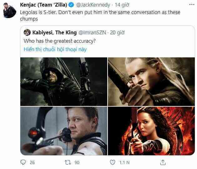 Internet tranh cãi nảy lửa xem ai mới là cung thủ giỏi nhất: Legolas, Hawkeye hay Green Arrow? - Ảnh 2.