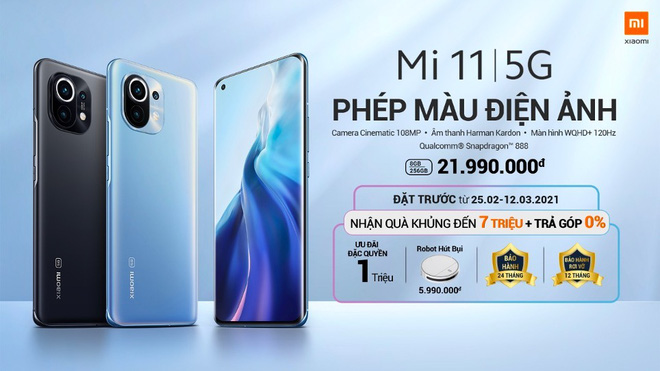 Xiaomi Mi 11 ra mắt tại VN với giá 21.99 triệu đồng, tặng kèm sạc nhanh và quà 7 triệu - Ảnh 10. Xiaomi Mi 11 ra mắt tại VN với giá 21.99 triệu đồng, tặng kèm sạc nhanh và quà 7 triệu - Ảnh 10.