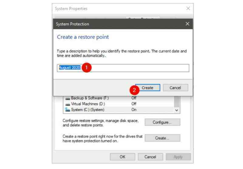 Tạo điểm tự khôi phục theo lịch tự động (Restore Point) tránh mất dữ liệu trên Windows 10