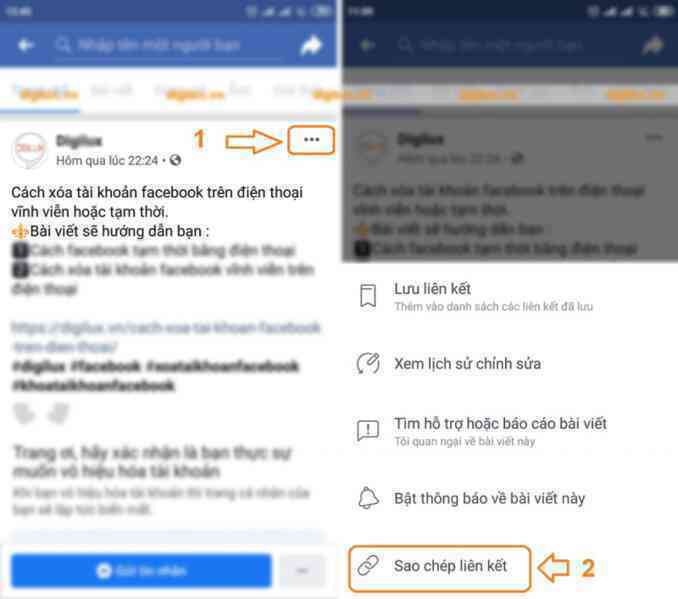 Cách lấy link bài viết và văn bản Facebook trên iPhone, iPad, Android