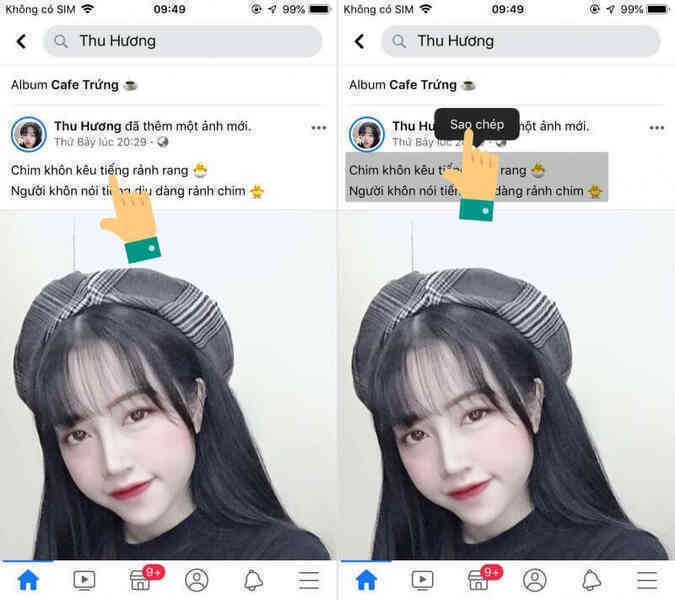 Cách lấy link bài viết và văn bản Facebook trên iPhone, iPad, Android