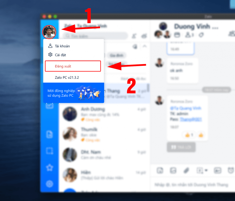 Hướng dẫn đăng nhập, đăng xuất trên Zalo Pc và Zalo Web mới nhất 2021