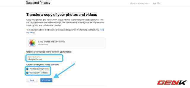 Cách sử dụng dịch vụ chuyển ảnh từ iCloud Photos sang Google Photos của Apple - Ảnh 6. Cách sử dụng dịch vụ chuyển ảnh từ iCloud Photos sang Google Photos của Apple - Ảnh 6.