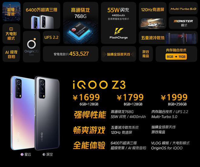 iQOO Z3 5G ra mắt: Màn hình 120Hz, Snapdragon 768G, tản nhiệt chất lỏng tiên tiến, giá từ 5.9 triệu đồng - Ảnh 5. iQOO Z3 5G ra mắt: Màn hình 120Hz, Snapdragon 768G, tản nhiệt chất lỏng tiên tiến, giá từ 5.9 triệu đồng - Ảnh 5.