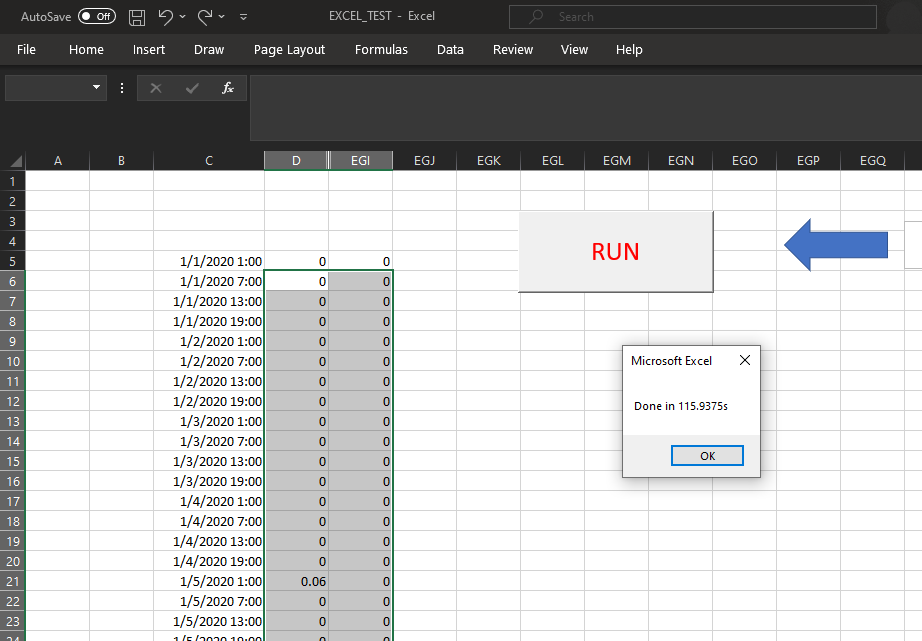 Làm đầy ổ cứng bằng Word, test xung bằng Excel