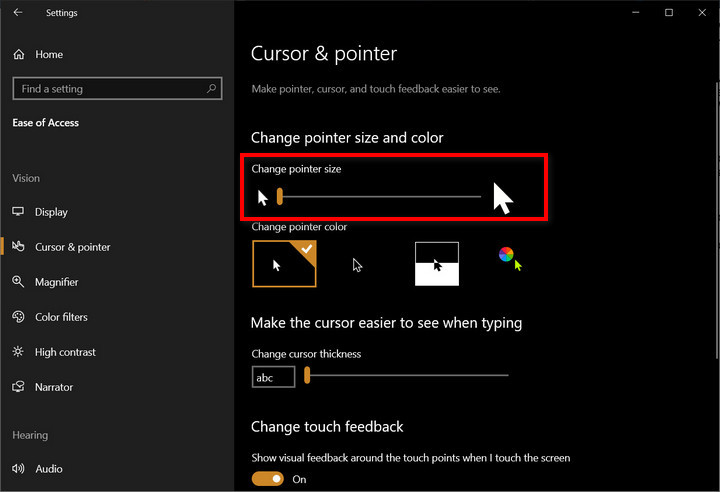 5 cách thay đổi màu sắc và kích thước chuột trên Windows 10