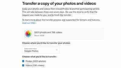 Apple cho chuyển ảnh từ iCloud sang Google Photos