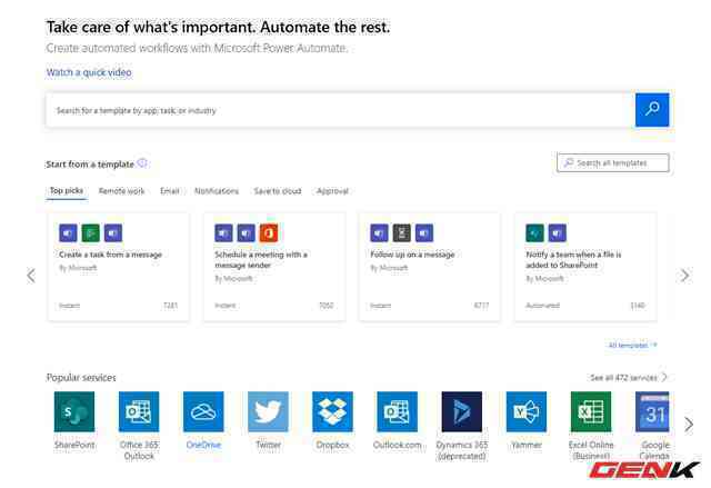 Tự động hóa các tác vụ thường ngày với Microsoft Power Automate - Ảnh 8. Tự động hóa các tác vụ thường ngày với Microsoft Power Automate - Ảnh 8.