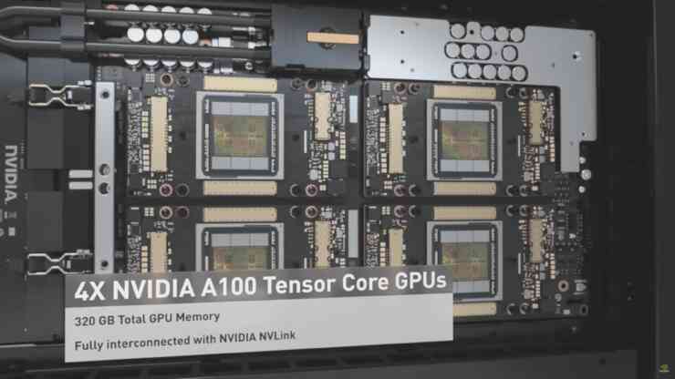 NVIDIA công bố DGX Station 320G - 4 card Ampere A100, 320GB VRAM, giá cực