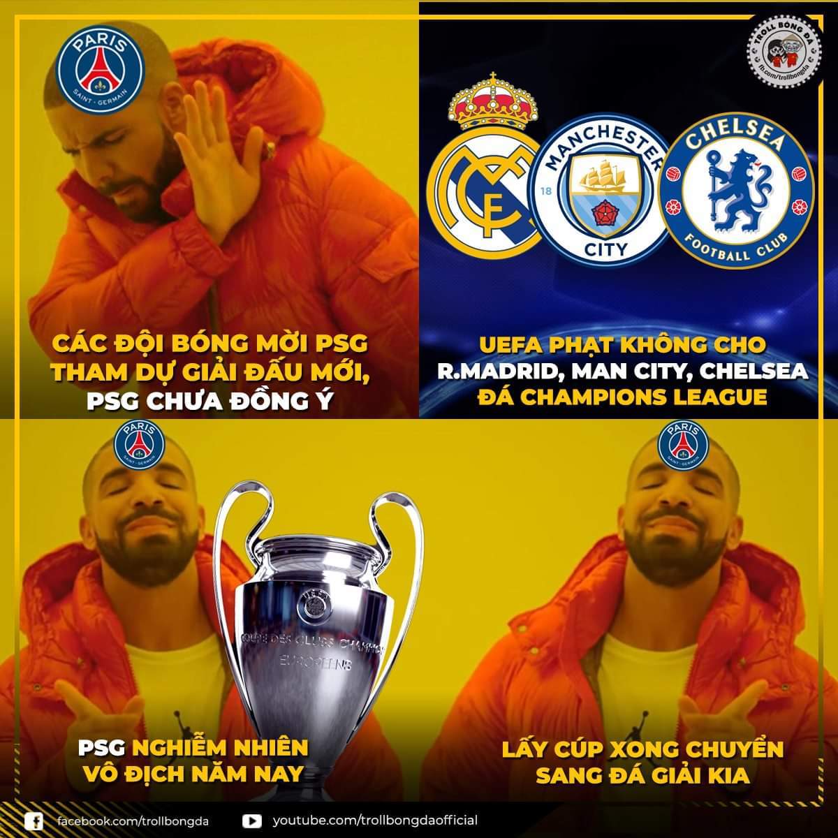 Loạt ảnh hài hước về vụ European Super League