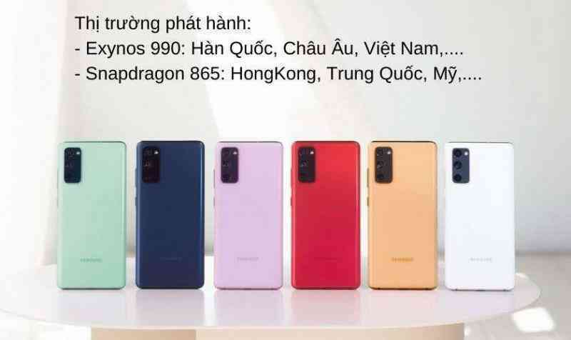 So sánh Samsung S20 FE bản Snapdragon 865 và Exynos 990