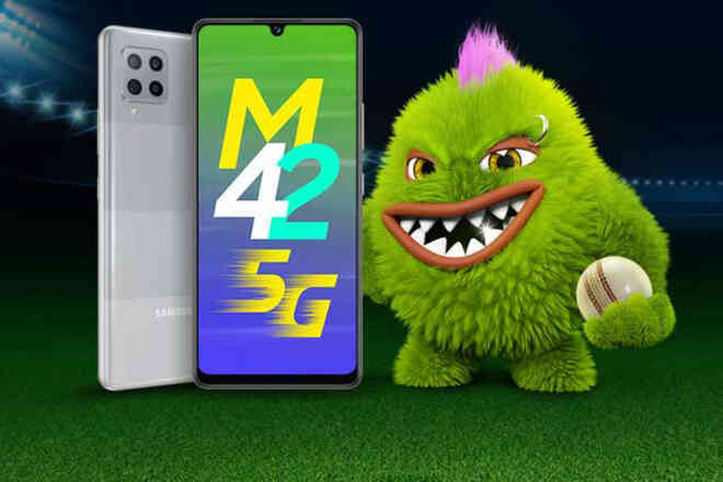 Galaxy M42 5G ra mắt: Phiên bản đổi tên của A42 5G, Snapdragon 750G, pin 5000mAh, giá 6.8 triệu đồng - Ảnh 2. Galaxy M42 5G ra mắt: Phiên bản đổi tên của A42 5G, Snapdragon 750G, pin 5000mAh, giá 6.8 triệu đồng - Ảnh 2.