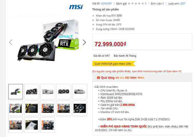 Card màn hình đắt ngang ngửa một chiếc SH