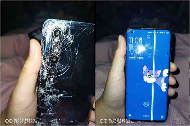 Xiaomi Mi 10 bị xe buýt chèn qua vẫn sống sót và hoạt động ngon lành