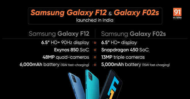 Samsung ra mắt Galaxy F12 và F02s: Pin 6000mAh, màn hình 90Hz, giá từ 3.5 triệu đồng - Ảnh 3. Samsung ra mắt Galaxy F12 và F02s: Pin 6000mAh, màn hình 90Hz, giá từ 3.5 triệu đồng - Ảnh 3.