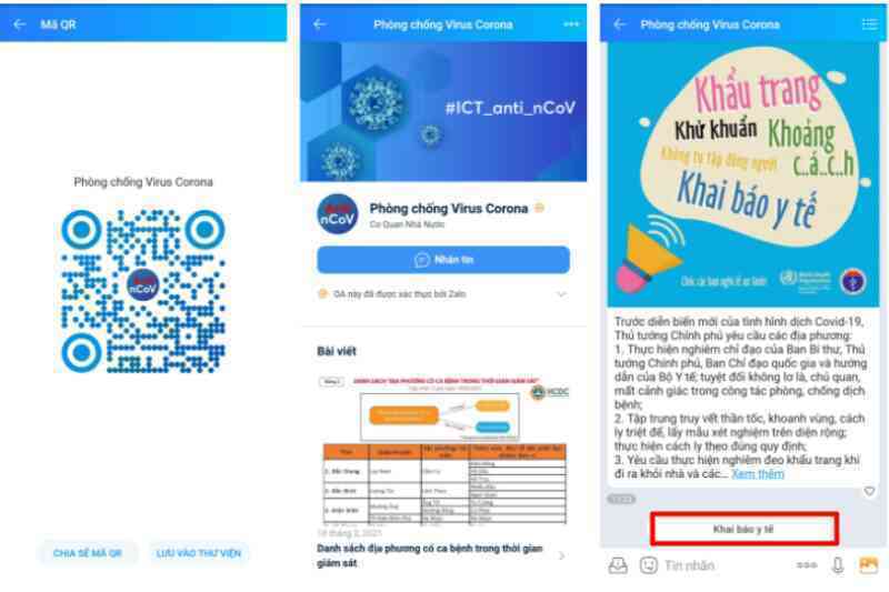 Nhiều tỉnh cho khai báo y tế trên Zalo, giúp truy vết nhanh, hạn chế thời gian chờ và tập trung đông người