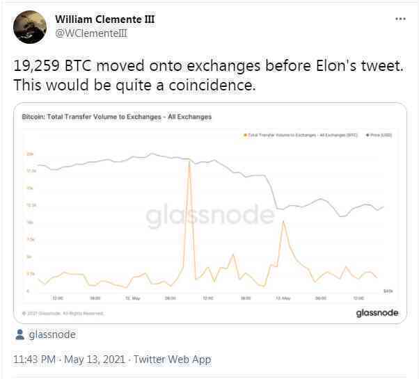 Hơn 19.000 Bitcoin âm thầm được bán trước khi bị Elon Musk “dìm giá”