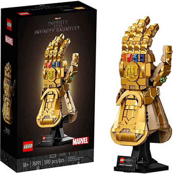 LEGO ra mắt mô hình Găng vô cực gồm 590 miếng ghép, có thể tạo hình "búng tay tanh tách" như Thanos, giá hơn 1,6 triệu đồng