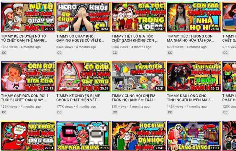 Đề nghị xóa kênh TIMMY TV vì không phù hợp với trẻ em