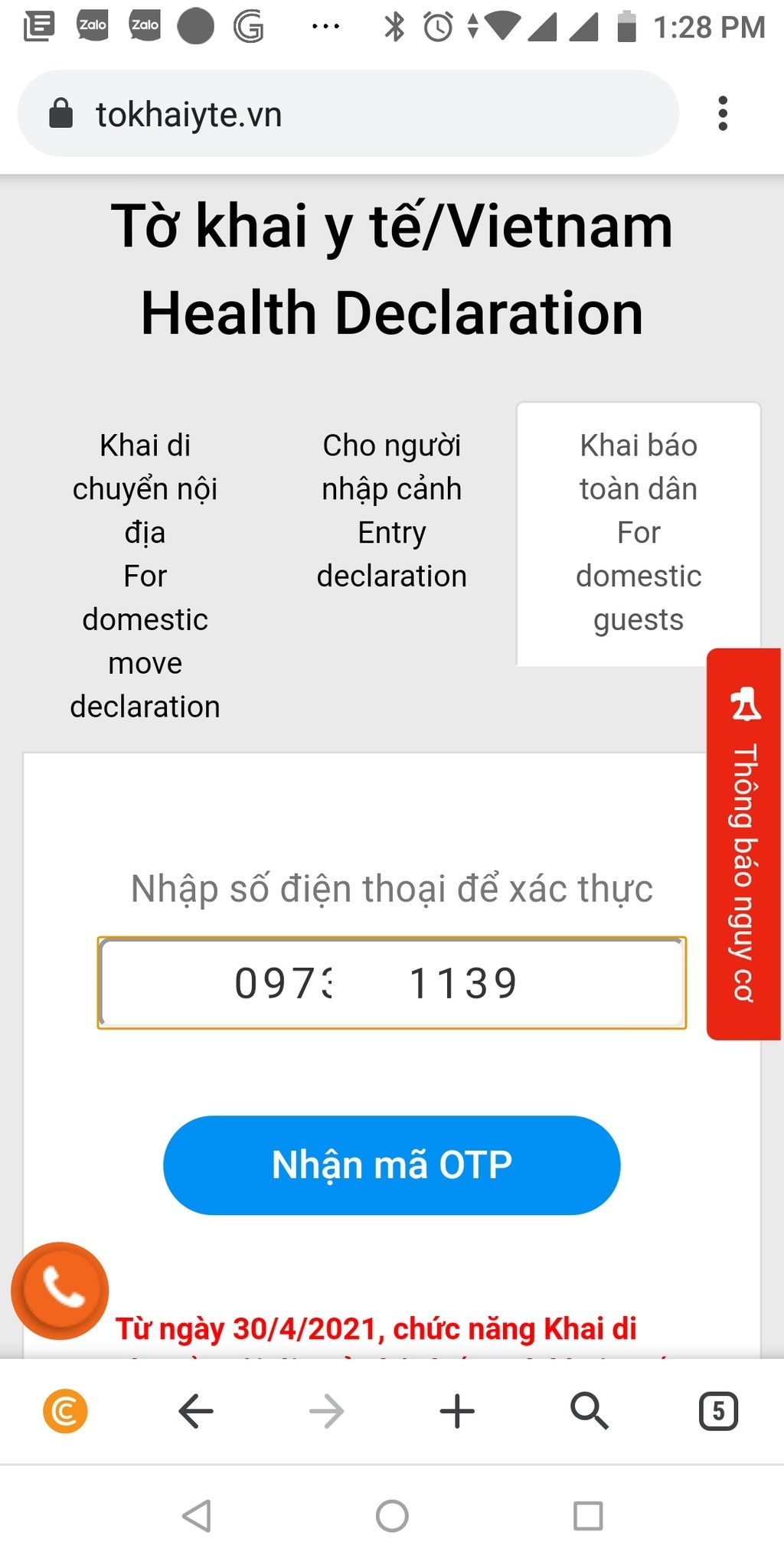 Hướng dẫn khai báo y tế bằng mã QR Code