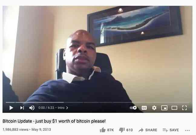 YouTuber từng khuyên mọi người mua Bitcoin cách đây 8 năm giờ sống ra sao?