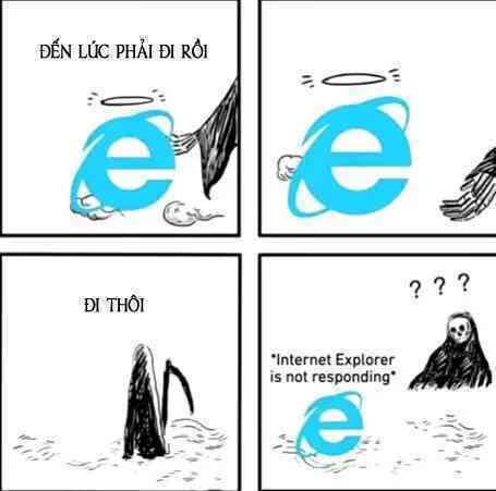 Loạt ảnh hài hước khi Internet Explorer bị khai tử