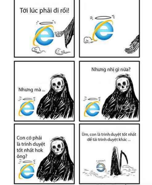Loạt ảnh hài hước khi Internet Explorer bị khai tử