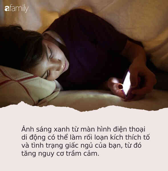 Thời điểm nguy hiểm nhất trong ngày bạn không nên dùng điện thoại vì có thể làm hỏng võng mạc, gây trầm cảm và ung thư