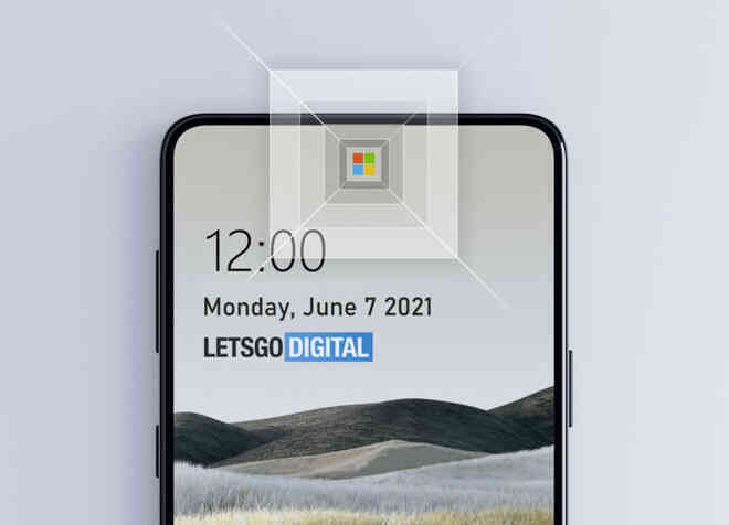 Điện thoại Android tương lai của Microsoft sẽ có camera ẩn dưới logo của máy