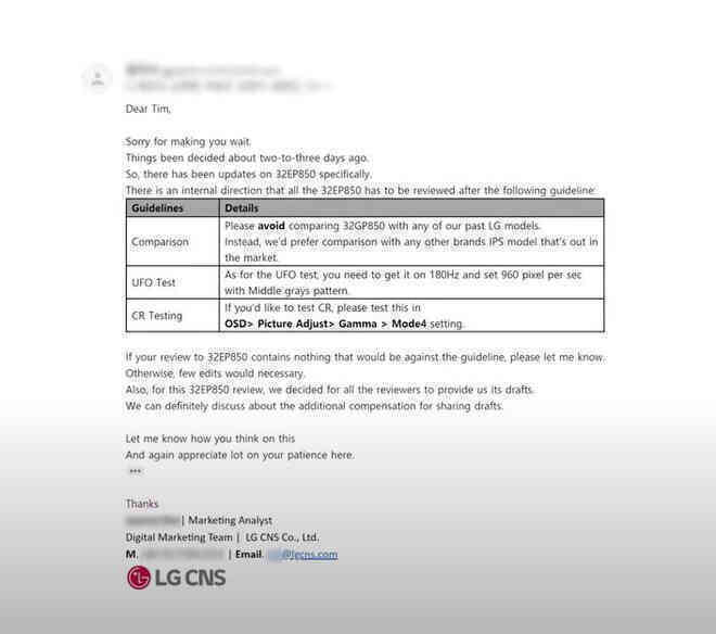 LG mua chuộc YouTuber để đổi lấy các đánh giá tốt về màn hình chơi game, ai ngờ bị tố cáo ngược