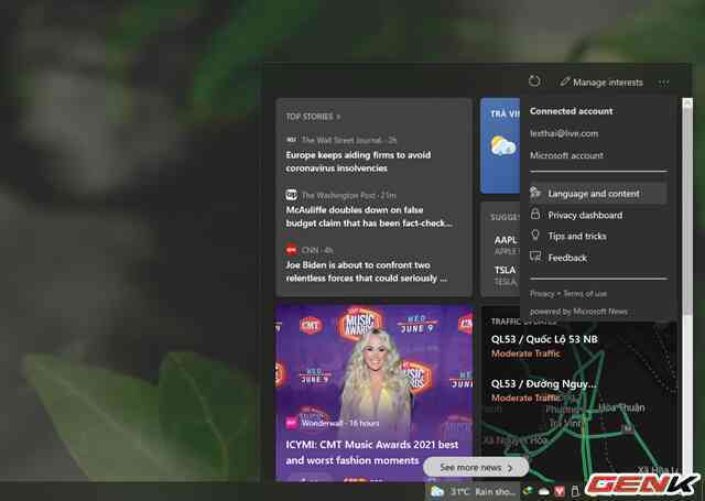 Cách kích hoạt và vô hiệu hoá tính năng News and Interests tự nhiên xuất hiện trên Windows 10 - Ảnh 12. Cách kích hoạt và vô hiệu hoá tính năng News and Interests tự nhiên xuất hiện trên Windows 10 - Ảnh 12.