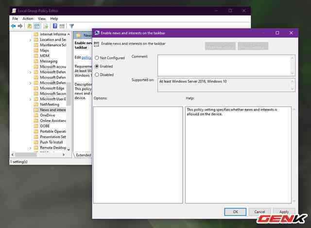 Cách kích hoạt và vô hiệu hoá tính năng News and Interests tự nhiên xuất hiện trên Windows 10 - Ảnh 9. Cách kích hoạt và vô hiệu hoá tính năng News and Interests tự nhiên xuất hiện trên Windows 10 - Ảnh 9.