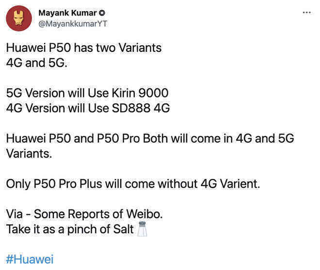 Huawei P50 sẽ có bản dùng chip Snapdragon 888, ra mắt cuối tháng 7 - Ảnh 2. Huawei P50 sẽ có bản dùng chip Snapdragon 888, ra mắt cuối tháng 7 - Ảnh 2.